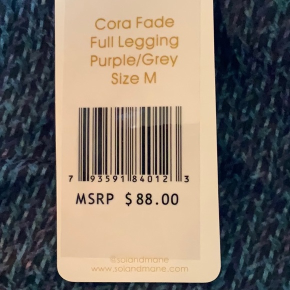 NWT Sol & Mane Cora Fade Full legging Purple/Grey Size Medium - Picture 5 of 5